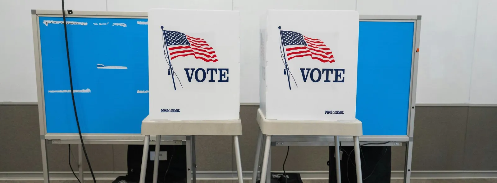 Voting booth stock image